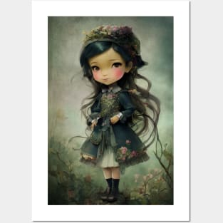 Beautiful Chibi Kawaii Style Girl Art Posters and Art